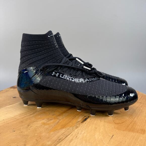 Under Armour Highlight 2 MC Men’s Size 9 Knit Football Cleats 3027304-001Black - Picture 1 of 9
